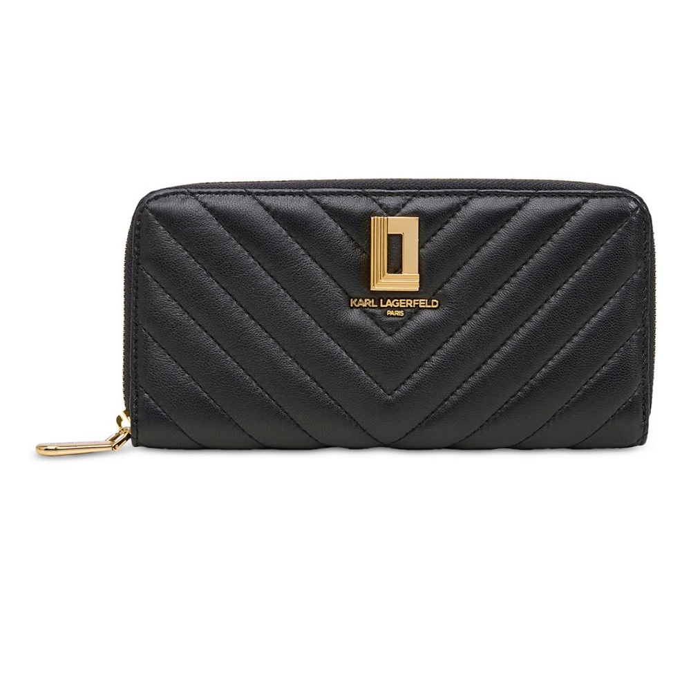Quilted Faux Leather Continental Wallet by Karl Lagerfeld Paris